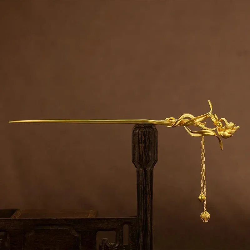 Цветочный Бог заколка для волос Yulan цветок Youlan шпилька кисточка шаг встряхивание