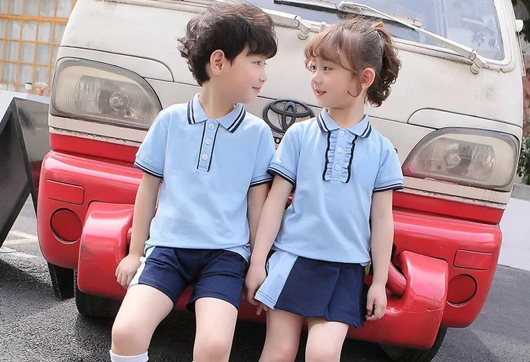 Golf clothing children clothing summer children's short sleeved T-shirt top, girls' short skirt, boys' ball suit Sportswear suit