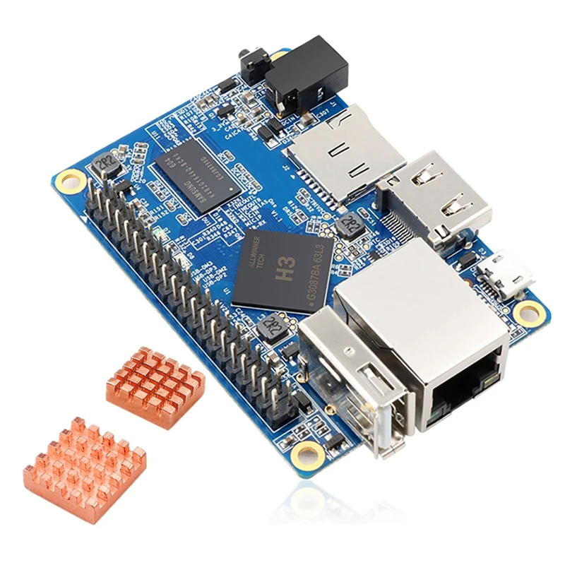 

For Orangepi One PC Development Board Allwinner H3 ARM 1GB Memory Open Source Programming Microcontroller With Heat Sink