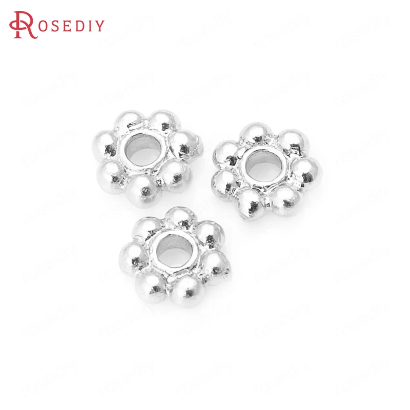 Латунные бусины-разделители для браслетов 40 шт. 4 мм 5 6 7 цвета шампанского |