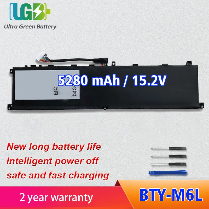 

UGB New BTY-M6L Battery For MSI GS65 GS75 Stealth Thin 8SE 8SF PS63 P65 P75 Creator 8SG 8RF 9SD MS-16Q3 16Q2 PS42 MS-16Q2