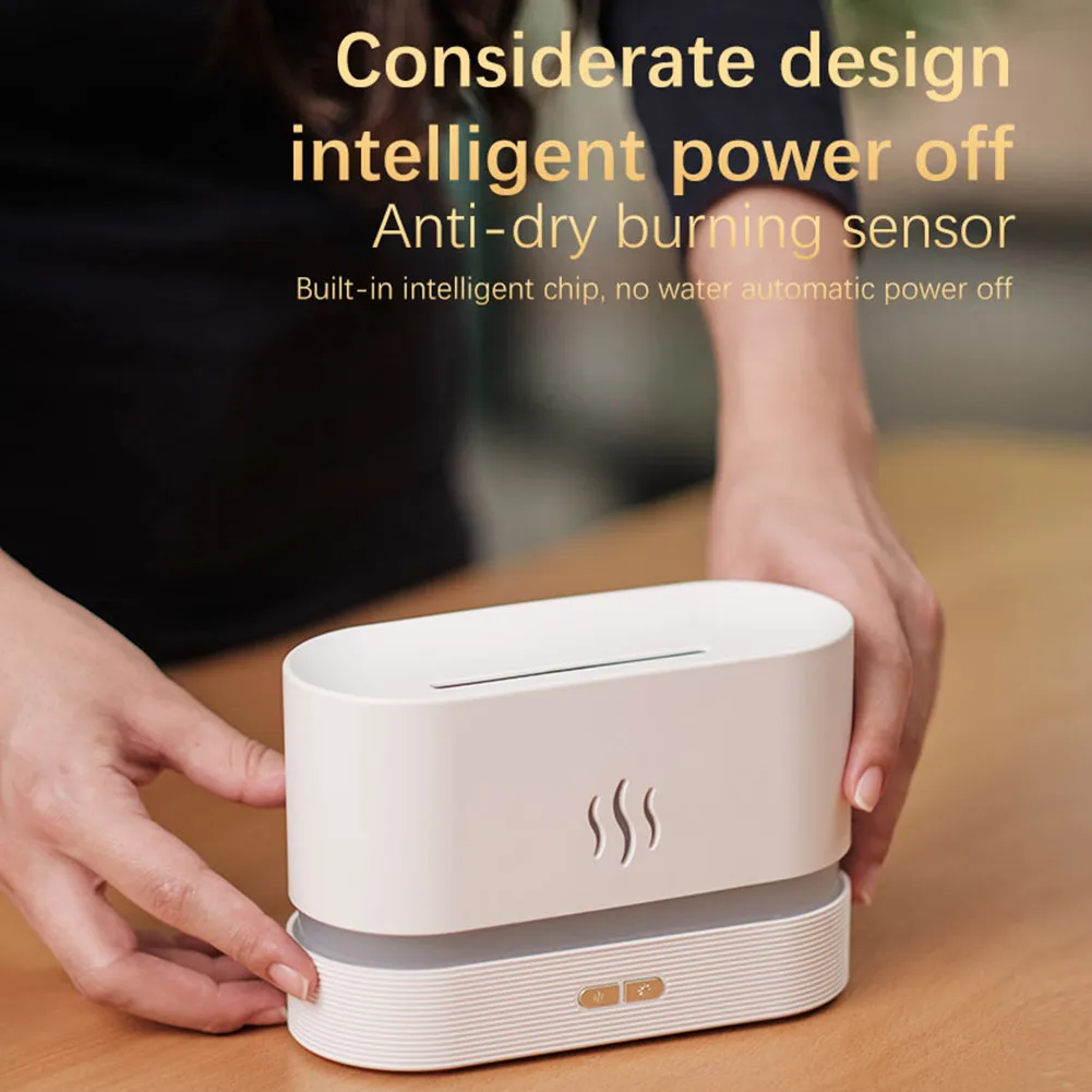

180ml USB Essential Oil Diffuser Simulation Flame Ultrasonic Humidifier Home Off Car Accessories Interior Air Purifiers