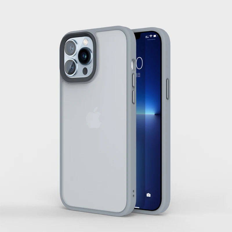 

Luxury Solid Color Shockproof Armor Clear Matte Case for IPhone 8 7 13 12 11 Pro Mini Max Full Lens Camera Protector Back Cover
