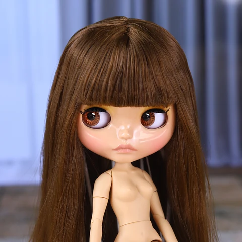 ICY DBS Blyth Doll 1/6 Joint 30 см Коричневая кожа Глянцевое лицо Зубчатый рот Кукла для девочек BJD Игрушка в подарок