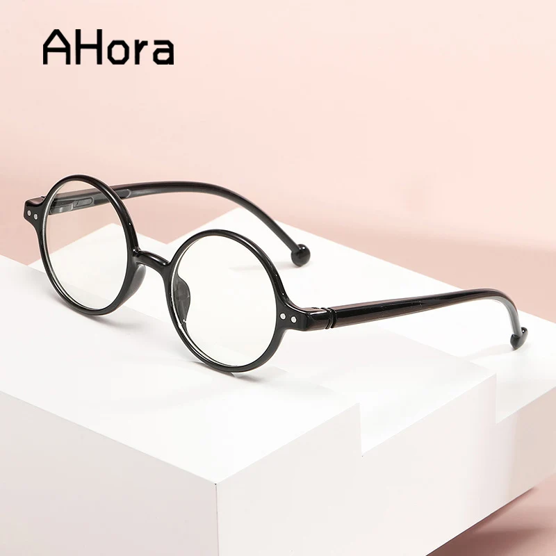 

Ahora Retro Round Wood Imitation Reading Glasses Frame Blocking Blue Light Goggles Presbyopia Eyeglasses 0+1.0...+4.0 Unisex