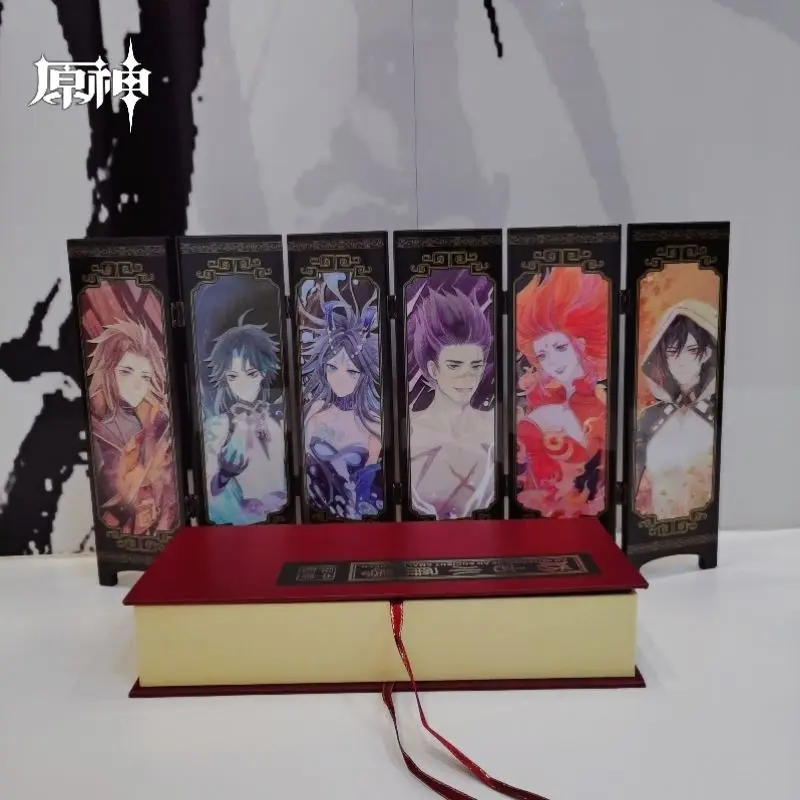 

Genshin Impact Zhongli Vigilant Yaksha Folding Screen Divider Screen Art Folding Divider Panel Desktop Partition Tabletop Screen