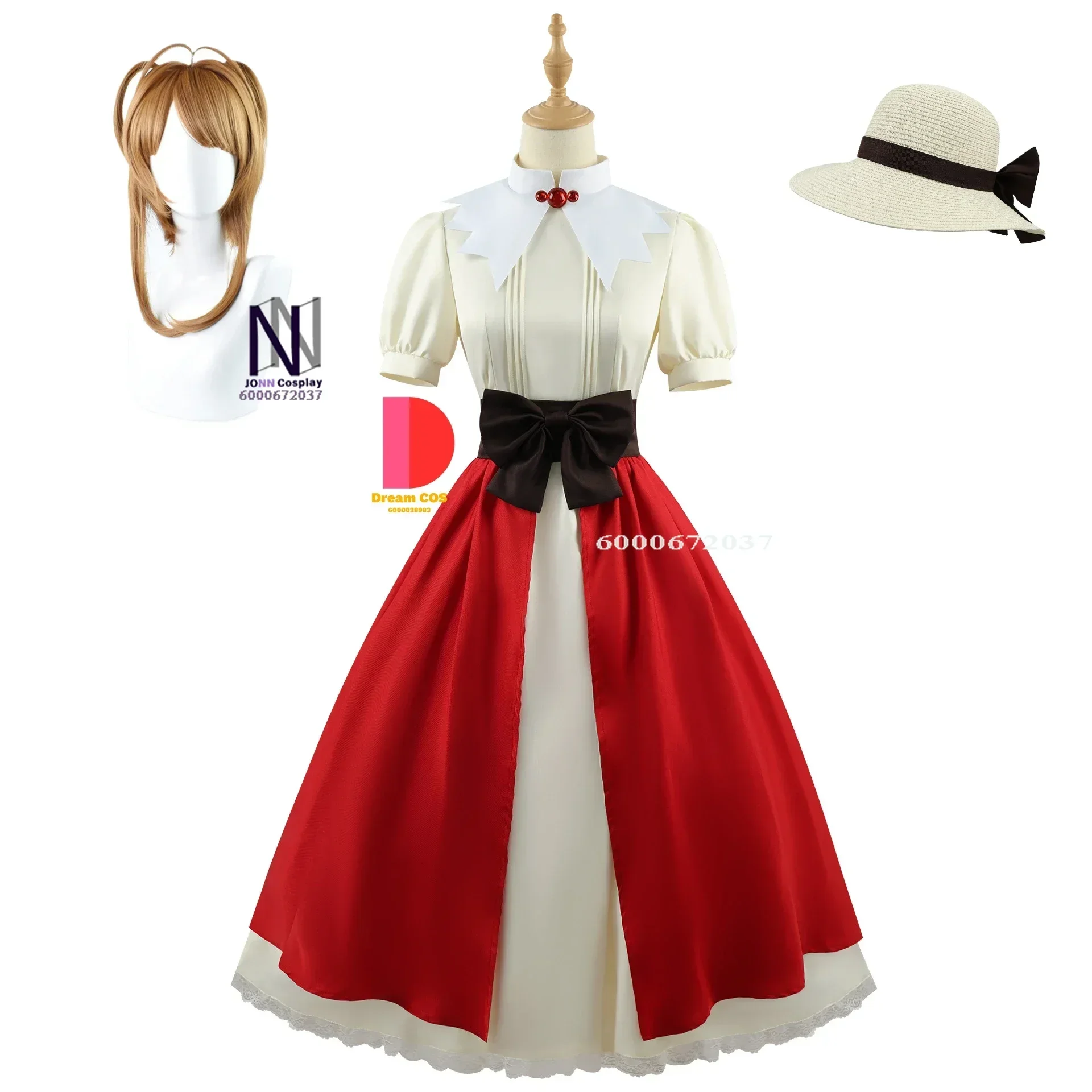 Розовое платье принцессы аниме Carcaptor Sakura для девочек карнавальный костюм Лолиты