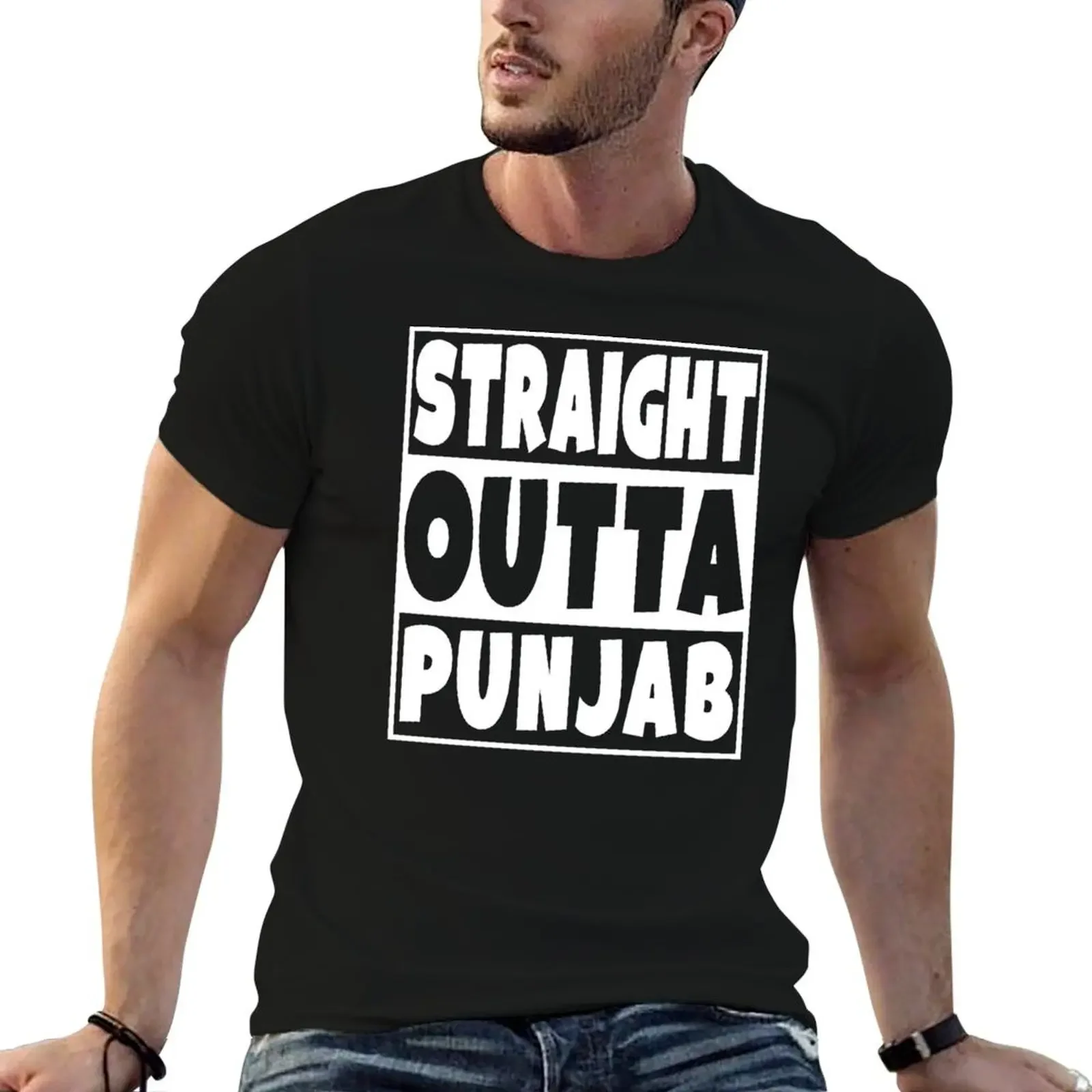 Футболка Straight Outta Punjab футболка в стиле аниме кавайная одежда простые белые