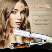professional automatic hair curler iron curling 2 in 1 rotating hair brush curler styler hair styling tool curling iron