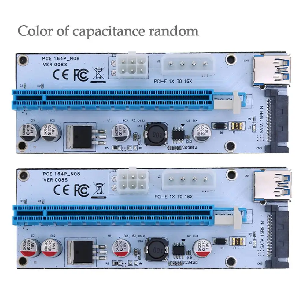 

Notebook Smartphone Expansion Converter PCI-E Riser VER 008S Express 1X to 16X Graphics Mining Extension Cable