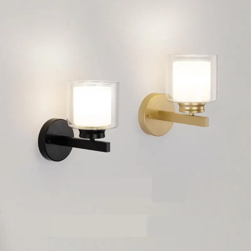 

Bedroom Bedside Glass Led Wall Lamp Modern Simple Designer Living Room Decorative Lighting Luxury Hotel Aisle Wall Light