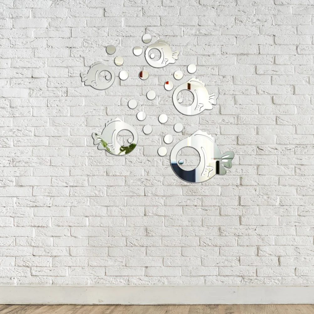 

3 D Mirror Trim Mirror Acrylic Wall Sticker Wall Mirror DIY Mirror Wall Sticker Fish Mirror Wall Sticker Child
