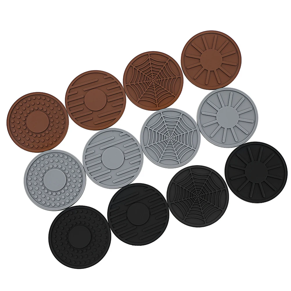

4pcs Car Cup Mat Silicone Round Non-slip Anti-scalding Heat Insulation Car Water Cup Pad Car Interior Accessories