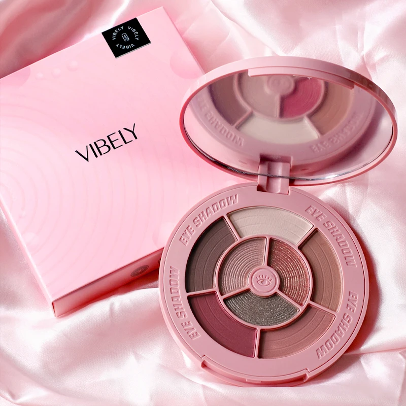 Палитра цветных нюдовых теней для век блестящие мерцающие стойкие перламутровые