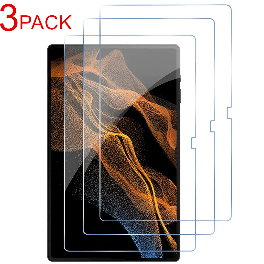 3 Pack Tempered Glass Screen Protector for Samsung Galaxy Tab S8 Ultra 14.6'' 2022 Screen Protective Film for Galaxy Tab S8 Plus