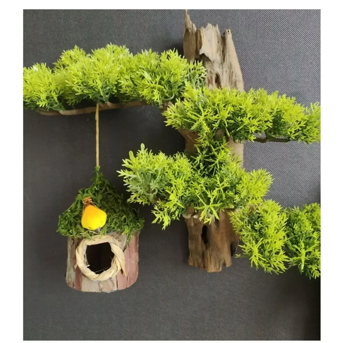 Имитация растения подвесное украшение настенная подвеска для интерьера из сосны