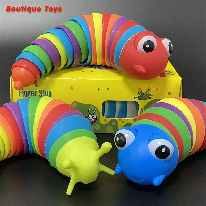 

Hot Sale Fun Decompression Slug Fingertip Snail Slug Fidget Slug Toy Decompression Caterpillar Super Fun Toys for Kids