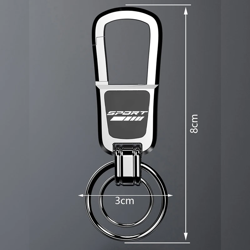 

High-Grade Car Key Chain Luxury Keychain Metal Car Key Holder Rings Auto Accessories Fine Gift SPORT Emblem Styling Car Keyring