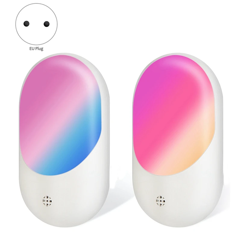 

1 Set Plug-In Night Light RGB 16-Color Variable LED Night Light Colorful Atmosphere Light With Remote Control (EU Plug)