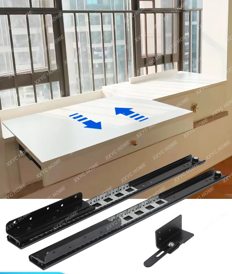 Сверхмощные направляющие для эркера скрытая двухтактная боковая направляющая