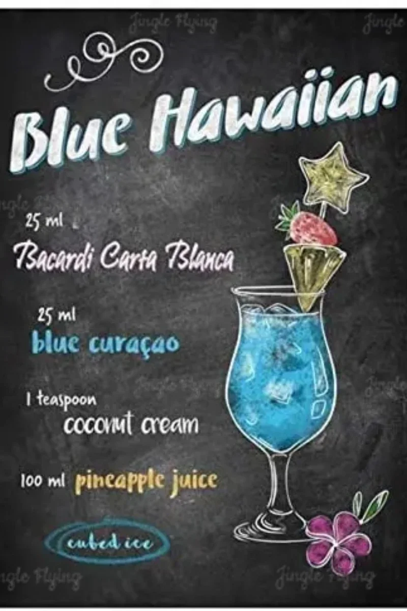 Знаки коктейльного бара металлическое меню жестяная вывеска ретро миклогия