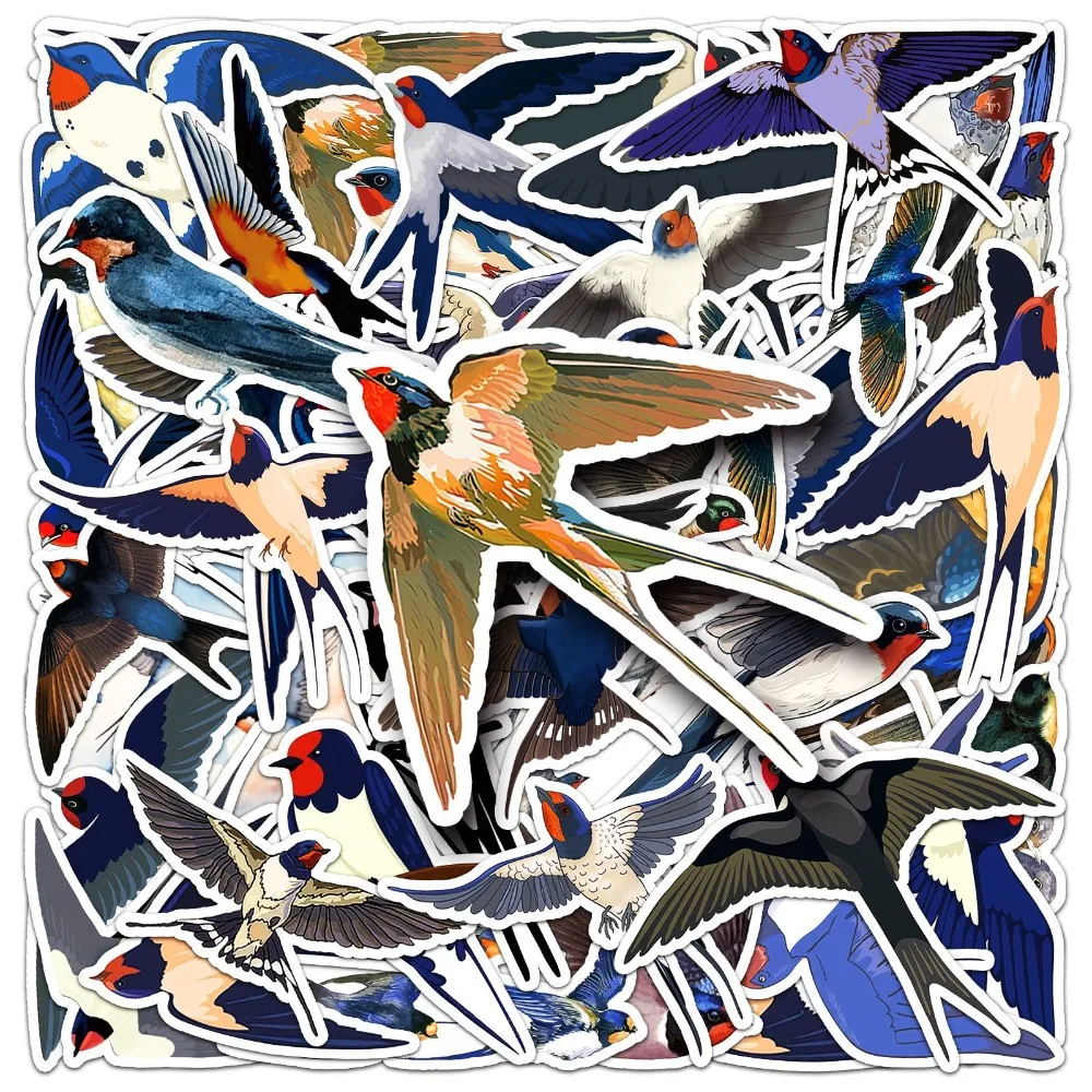 10/50 шт. декоративные наклейки Ласточка