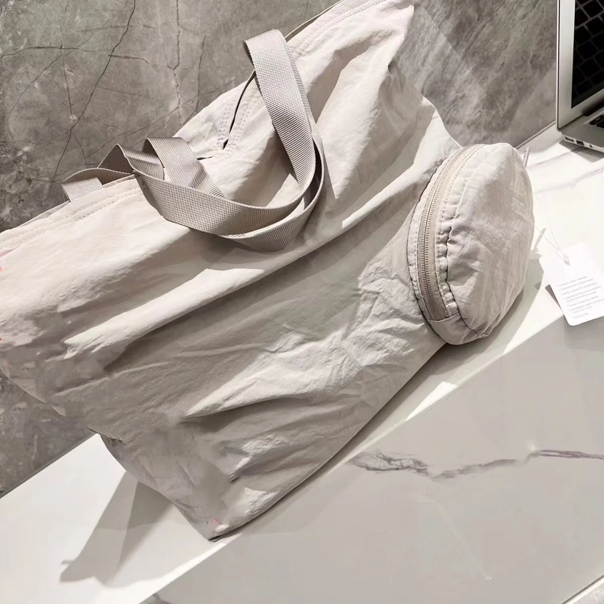 30L Lulu Travel Shoulder Bags Portable Hand Storage Pack Casual Large Capacity Waterproof Handbag Packable Large Tote Bag