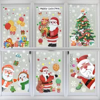merry christmas window stickers snowflake elk santa claus christmas tree wall stickers new year xmas decor decals kid favor gift