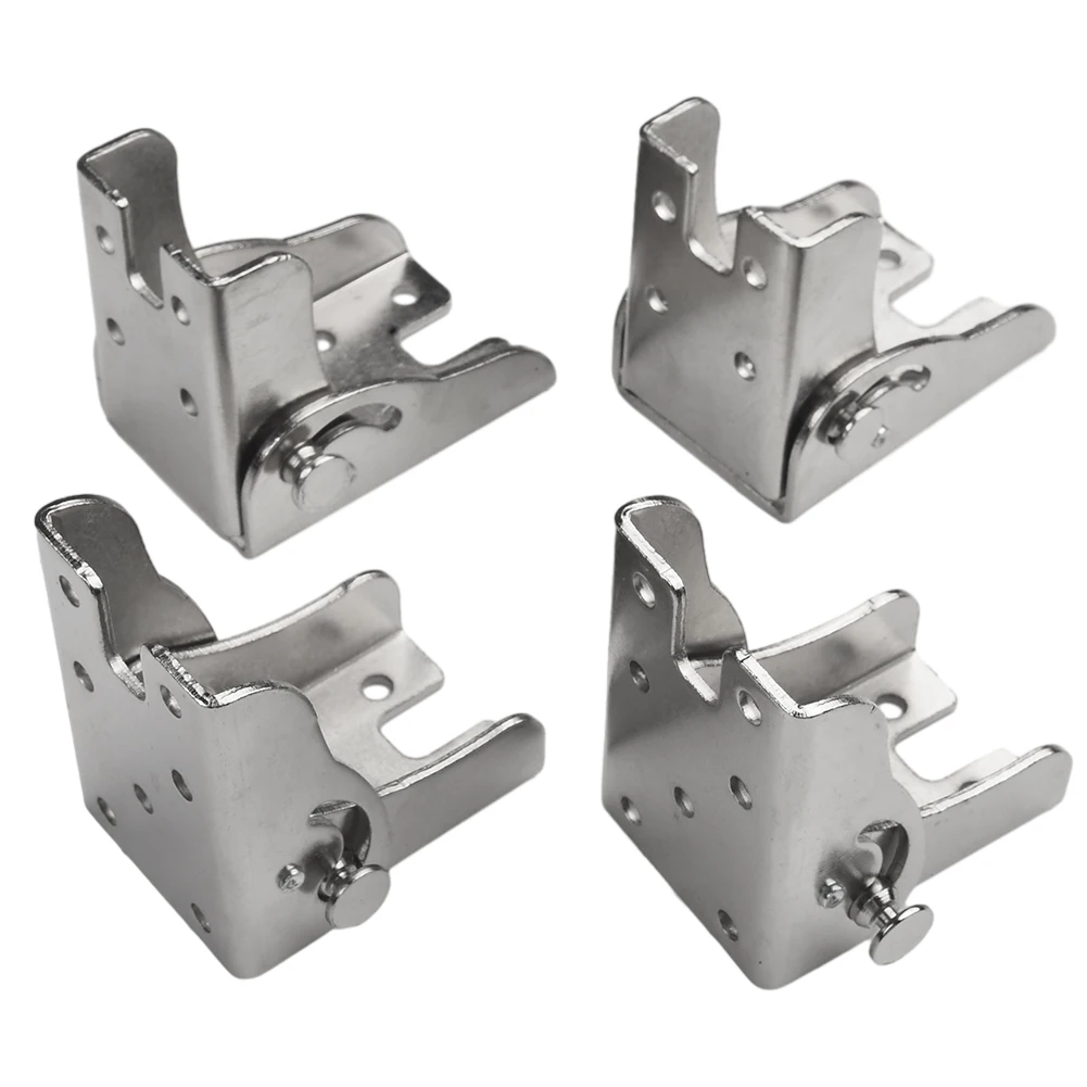 

Household Hardware Folding Hinge 4pcs 6.5*4.5*6cm 90 Degree Convenient Self-locking Silver Simple Strong Locking