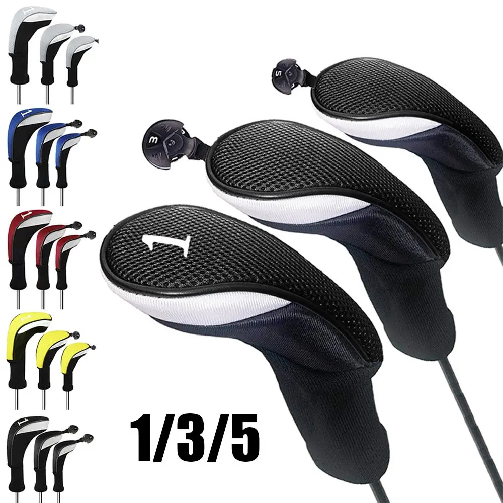 

Mesh Accessories Long Neck Driver Golf Club Head Covers 1/3/5 Fairway Woods Golf Rod Sleeve Protective Headcover