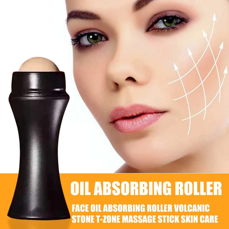 

Вулканический ролик для контроля жирности, роликовый камень для матового макияжа, инструмент для ухода за кожей лица, ролик для очистки и по...