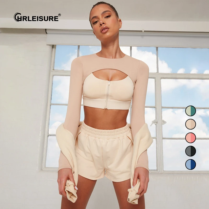 

Женский спортивный костюм CHRLEISURE, бесшовный комплект для фитнеса, тренировок, ударопрочный спортивный топ, шорты с высокой талией, леггинсы ...