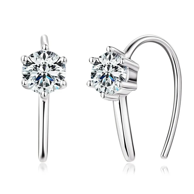 

Серьги женские из серебра 925 пробы с муассанитом, 3 формы
