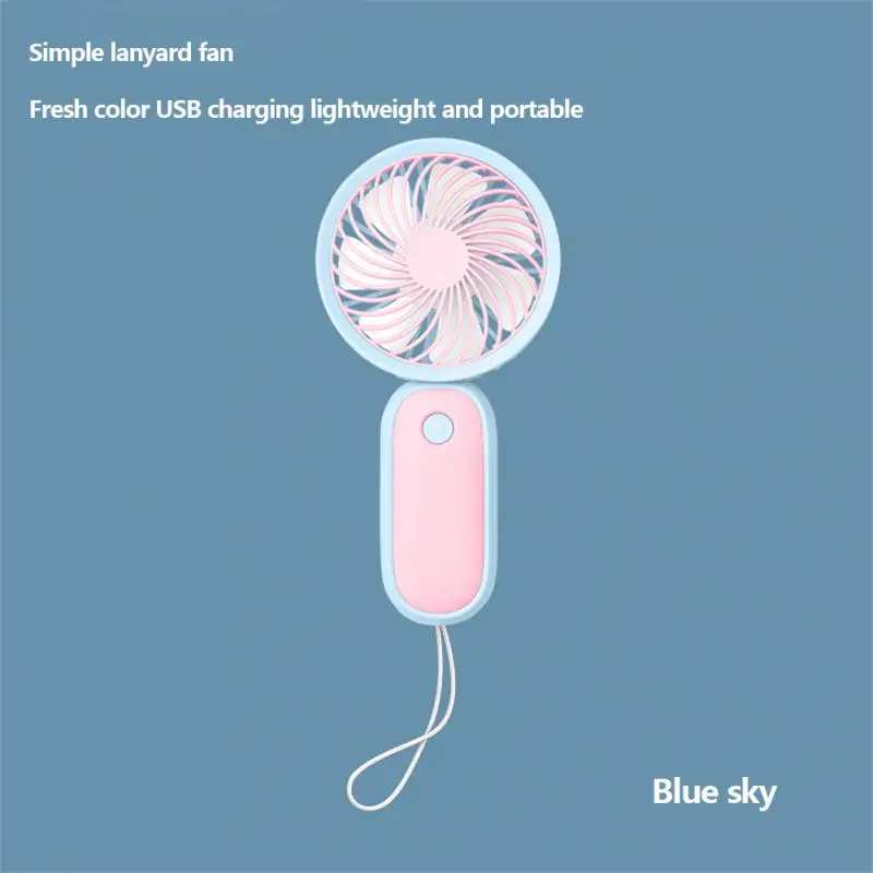 

New Mini Lanyard Office Fan Air Cooler Convenient Usb Rechargeable Electric Fan Portable Handheld Fan For Home And Travel Quiet