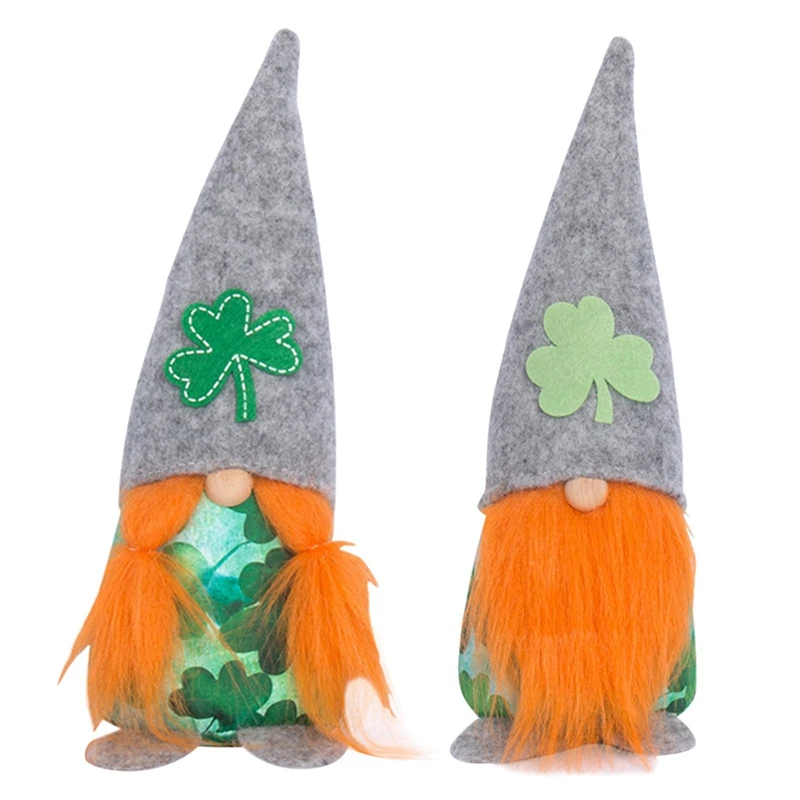 

2 упаковки подарков ко Дню Св. Патрика, шведская ниссе гном, плюшевые украшения ручной работы, скандинавский томте, эльф, карликовые домашние...