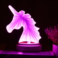 usb led decoration unicorn flamingo lamp mirror lamp moon rainbow for home kid room bedside night light decor light for children