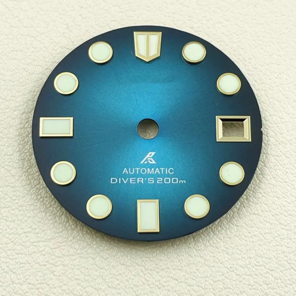 Watch accessories NH35A movement literal green luminous mechanical watch NH35 dial diameter 28.5mm