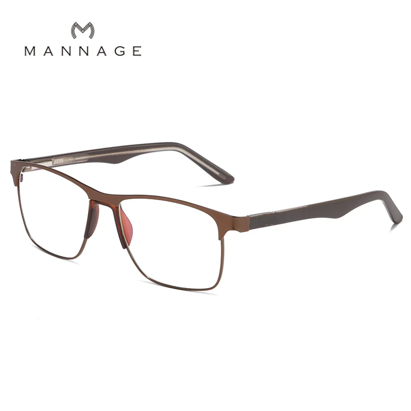 

Men Stainless Steel Glasses Frame Ultralight Square Eye Myopia Prescription Eyeglasses Male Metal Optical Frame