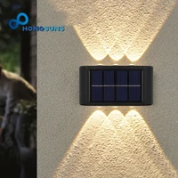 outdoor solar garden light led waterproof decoration wall lamp for fence porch country balcony house garden street lighting