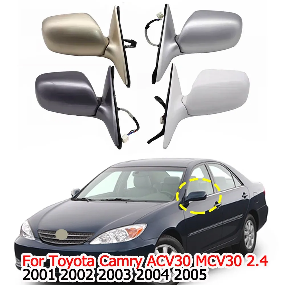 

Для Toyota Camry ACV30 MCV30 2,4 2001 2002 2003 2004 автомобильное 7 проводное зеркало заднего вида в сборе электрическая складная Регулировка объектива с подогревом