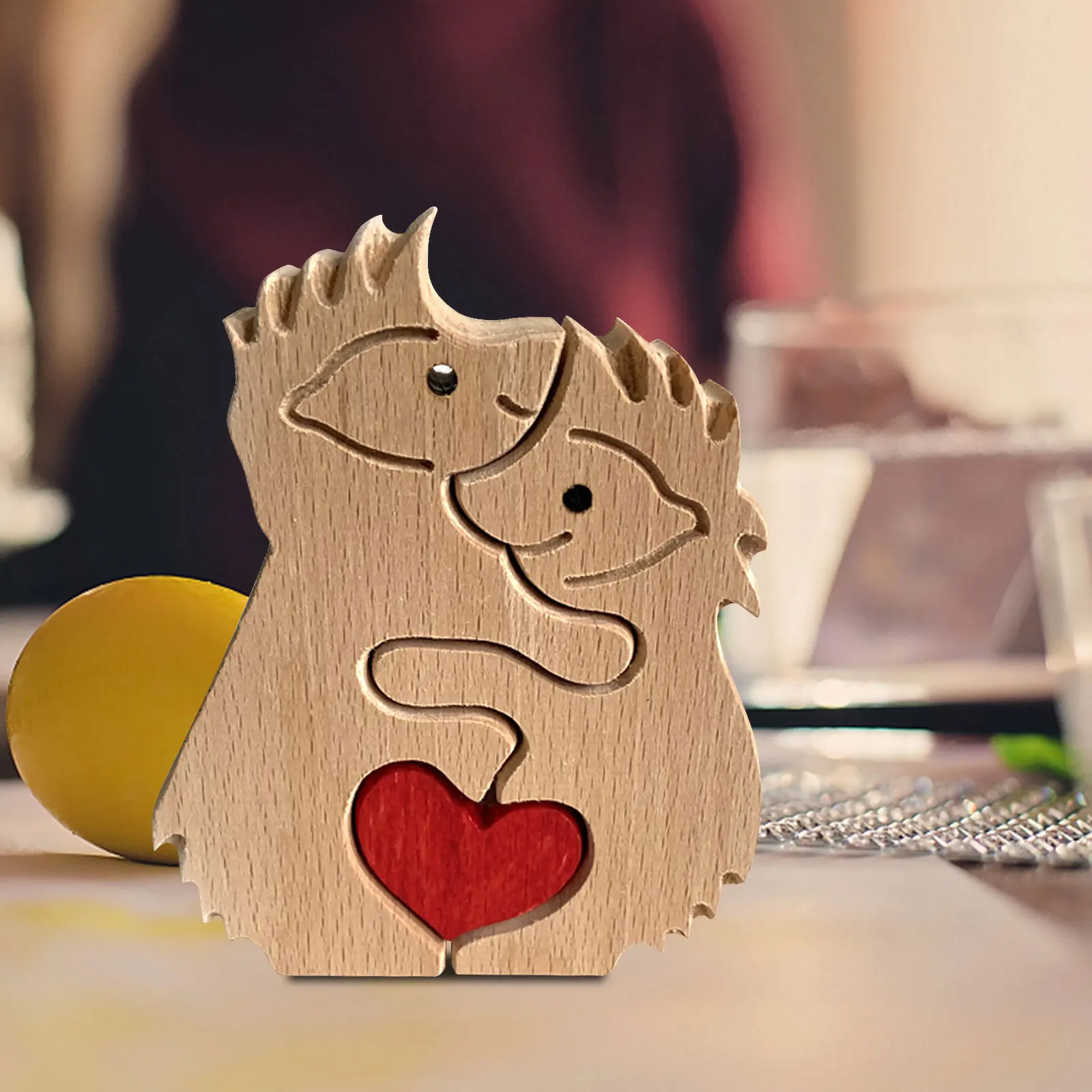 

Деревянная фигурка животного, декоративный милый Пасхальный кролик, слон, животное, деревянное искусство, миниатюрные поделки