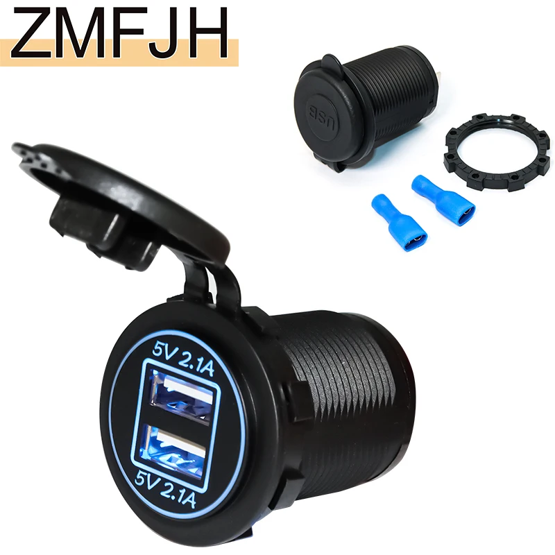 

12 В USB-розетка водонепроницаемое зарядное устройство 36 Вт двойное зарядное устройство USB Универсальная автомобильная розетка для телефона ...