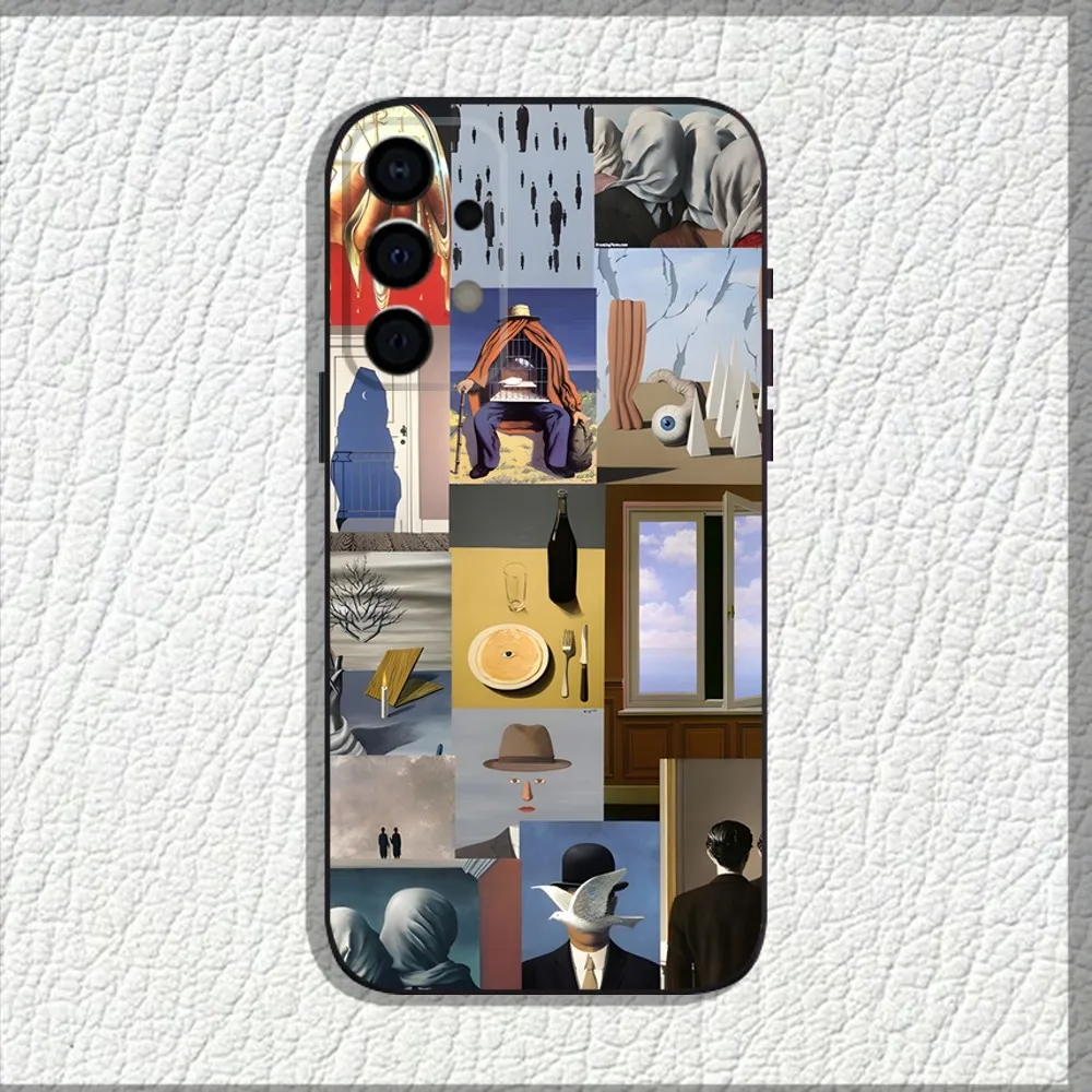 R-Rene Magritte Art Phone Case For Samsung Galaxy A13 A21s A22 A31 A32 A52 A53 A71 A80 A91 Soft Black Shell