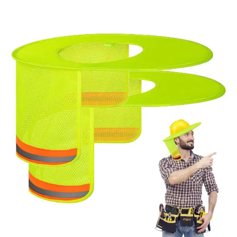 

Hard Hat Sun Shield 2PCS Hard Hat Sun Blocker With Reflective Stripe High Visibility Hard Hat Visor Neck Shade Sun Protector For