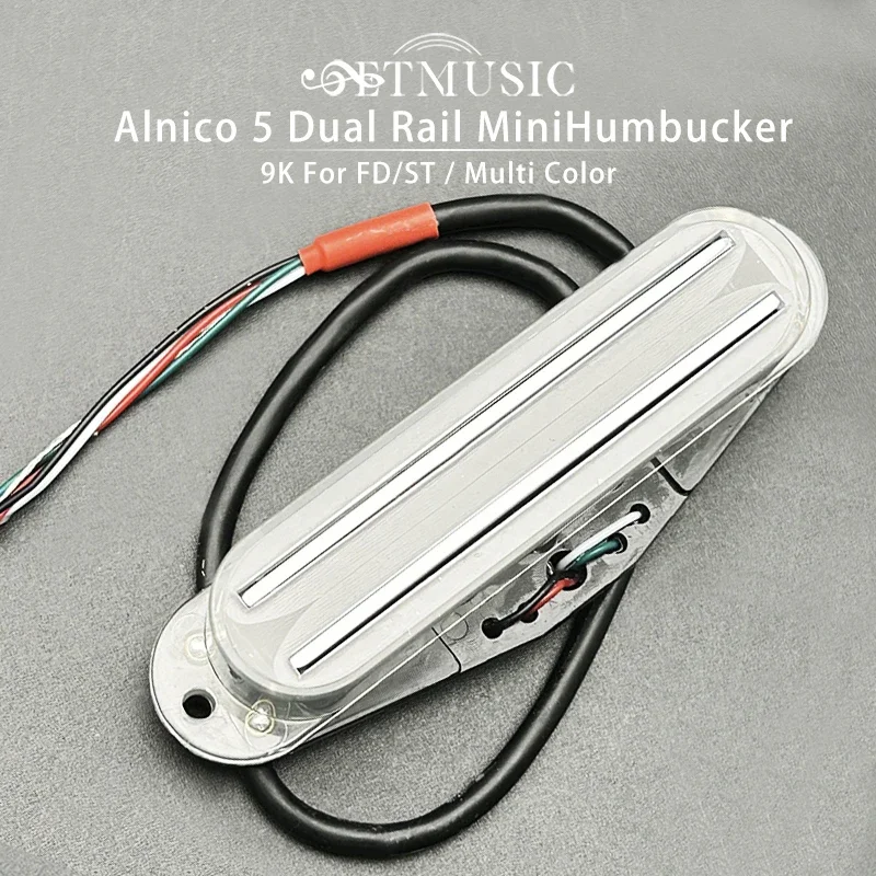 

Alnico V Mini Alnico Humbucker Twin Blade Pickup Mini Dual Rail 9K for Electric Guitar Replacement Multi Colour