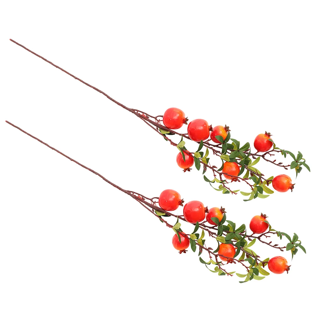 

Wreath Making Material Red Berry Pomegranate Artificial Stem Flower Branch Decor Branches Fake Picks Stems Tree Fruit Wire
