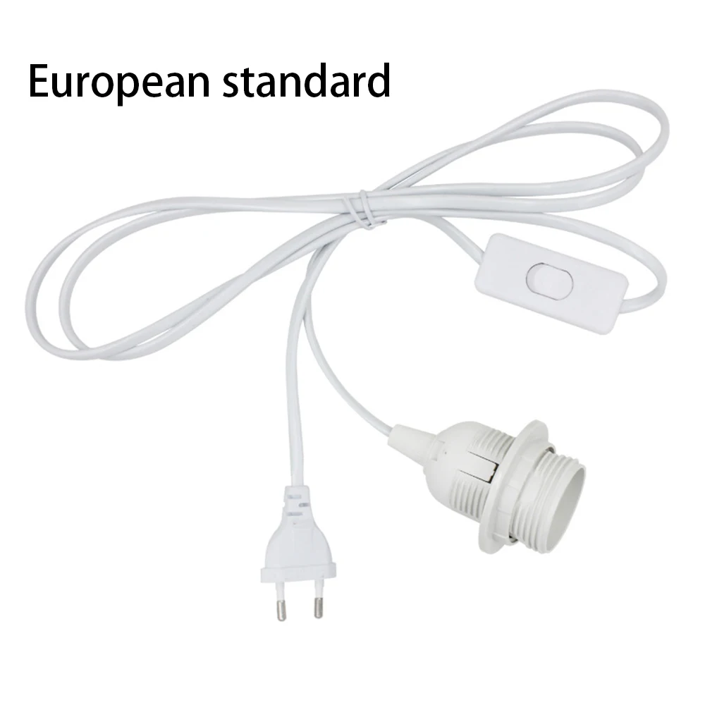 

Держатель основания лампы 1,8 м Кабель шнура питания E27 ЕС Подвесной подвесной светодиодный светильник Лампы Лампы Розетка Адаптеры шнура с переключателем 220 В