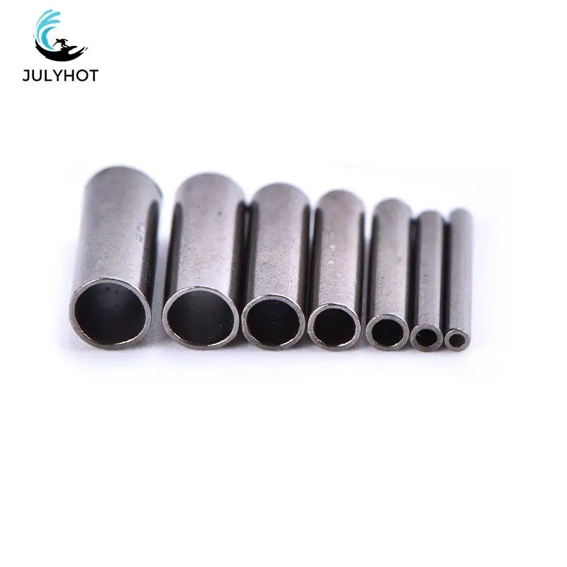 

100 шт. 1,0 ~ 3,2 латунные обжимные рукава для рыбалки, трубка для щуки, обжимные рукава для проводов