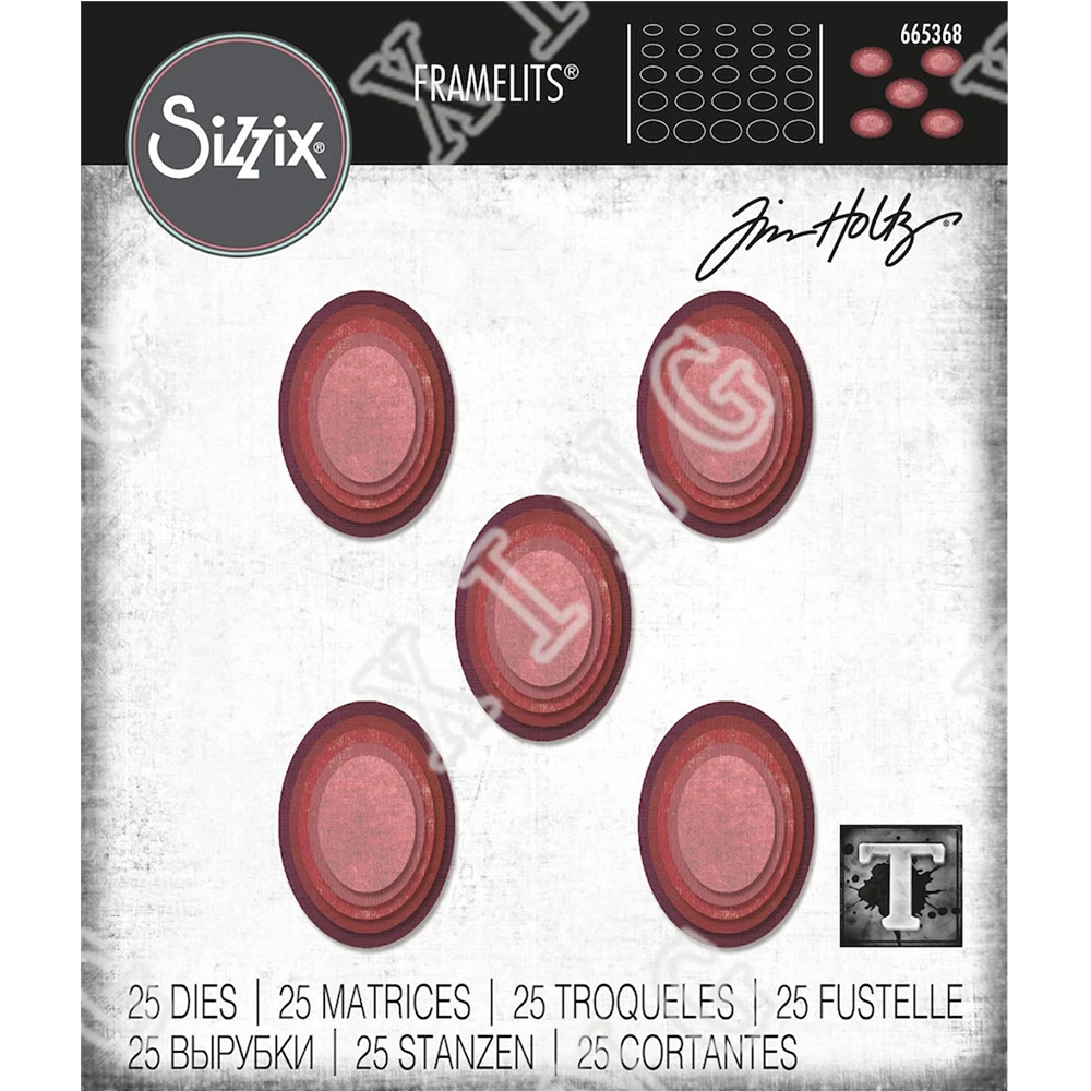 

2022 framelits Stacked Tiles Ovals Metal Cutting Dies Scrapbook Craft Knife Blade Punch Reusable Stencil Decorate Embossing Mold