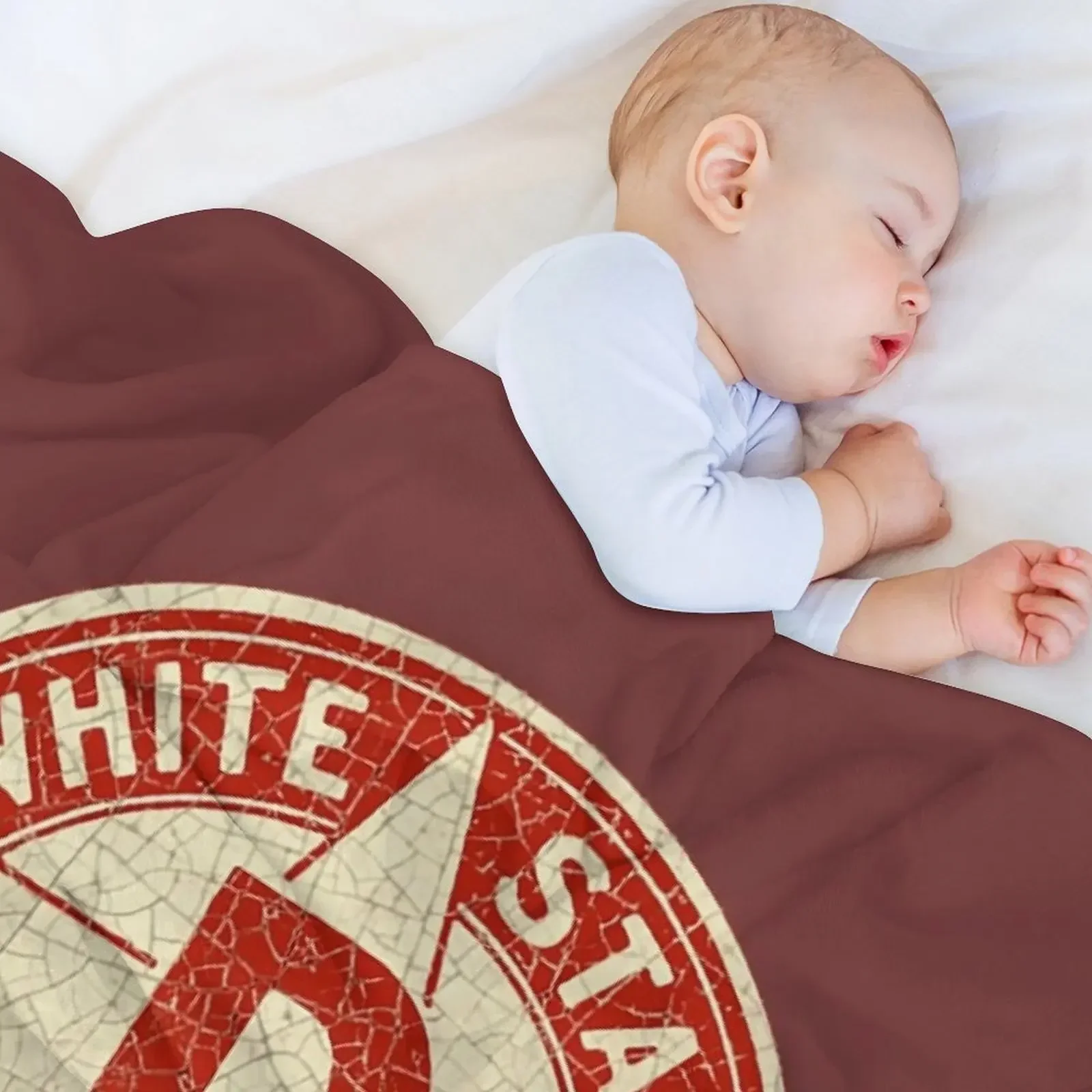 Футболка White Star Line Белая - Одеяло со значком диван-кровать туристические